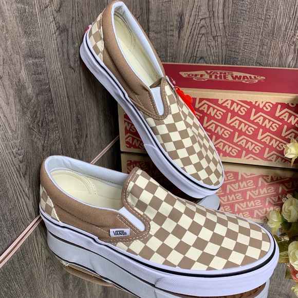 ❤️ Vans Classic Slip-On Checkboard Tiger’s Eye - Picture 6 of 8